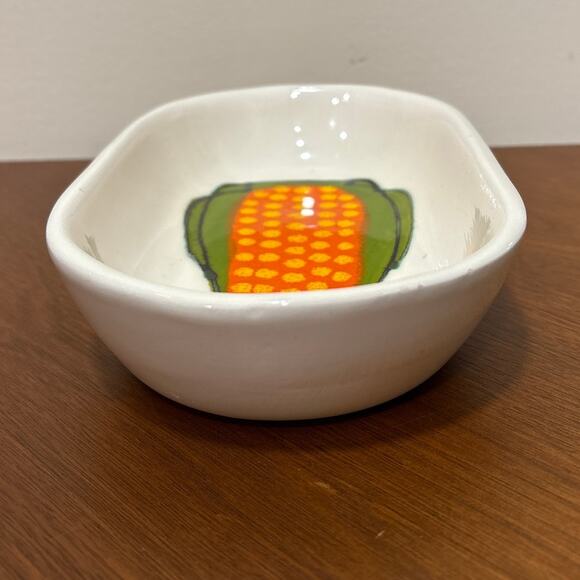 Retro Corn Ceramic Dish – Vintage Hand-Painted Kitchenware Bowl Arden Craft Sign - Picture 3 of 6